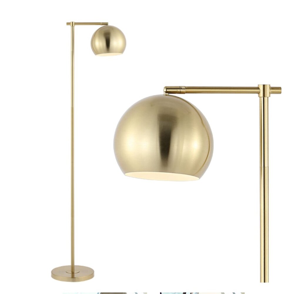 Modern Gold Floor LAMP -  Brushed Brass JONATHAN Y Eva lamp JYL3088A BROKEN